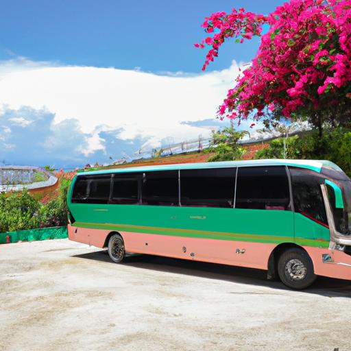 Xe của nhà xe Trang Hòa đưa khách đến tham quan các điểm du lịch nổi tiếng