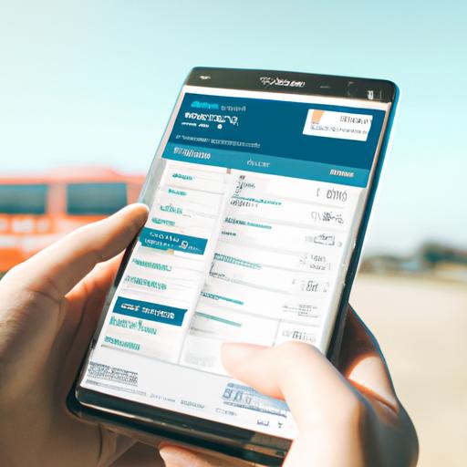 Một khách hàng đang sử dụng điện thoại di động để đặt vé cho xe buýt Nhà Xe Mỹ Loan. Trên website hiển thị các tuyến đường có sẵn và khách hàng đã chọn một điểm đến.