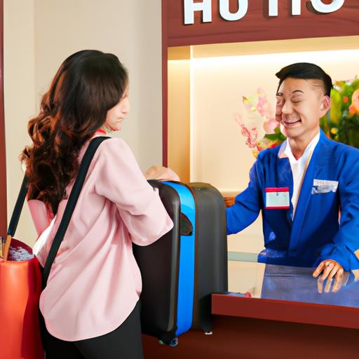 Nhân viên dịch vụ khách hàng thân thiện của Nhà xe Hưng Long hỗ trợ hành khách với hành lý của họ.