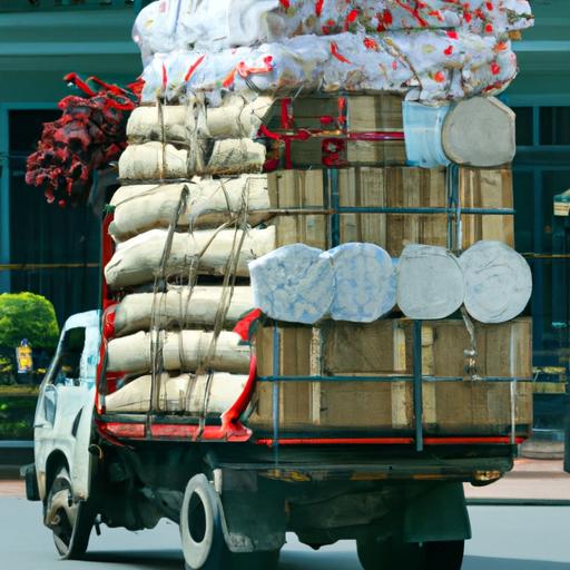 Xe tải Phương Trang chở đầy gói hàng