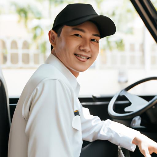 Tài xế thân thiện và chuyên nghiệp của Nhà Xe Phú Thành sẵn sàng hỗ trợ hành khách.