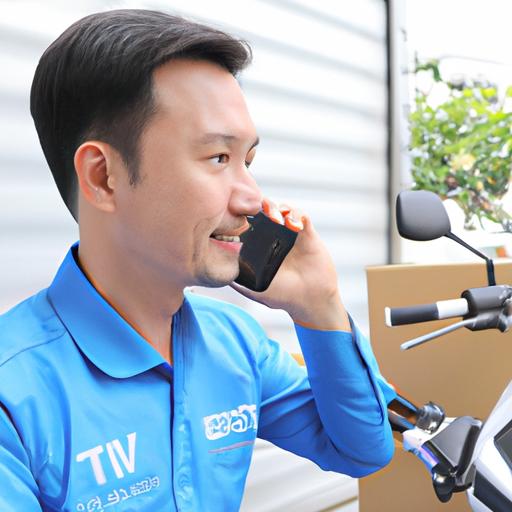 Khách hàng gọi điện thoại cho công ty vận tải Dương Hồng để hỏi về dịch vụ