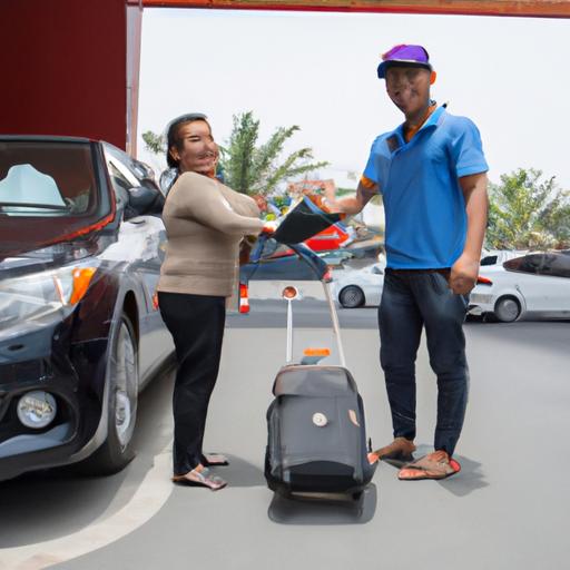 Lái xe chuyên nghiệp và thân thiện của Nhà xe Hòa Hiệp Cà Mau giúp đỡ khách hàng với hành lý.