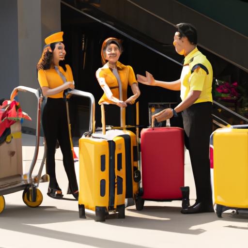 Đội ngũ nhân viên thân thiện và chuyên nghiệp của Nhà xe Quốc Trung giúp khách hàng với hành lý của mình.