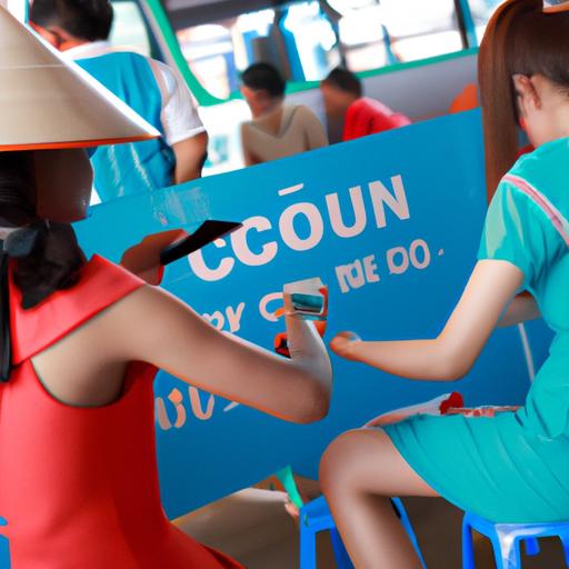Nhân viên chăm sóc khách hàng hỗ trợ hành khách tại bến xe Sài Gòn Phan Thiết.