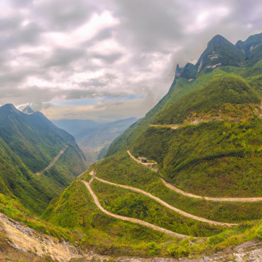 Tầm nhìn toàn cảnh đèo Mã Pí Lèng từ xe Ngọc Cường Quảng Ninh Hà Giang