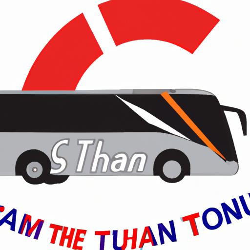 Một chiếc xe buýt hiện đại và thoải mái với logo của Nhà xe Tam Sơn.