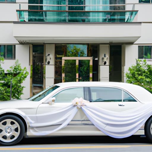 Xe cưới sang trọng đỗ trước văn phòng của nhà xe Kim Thy