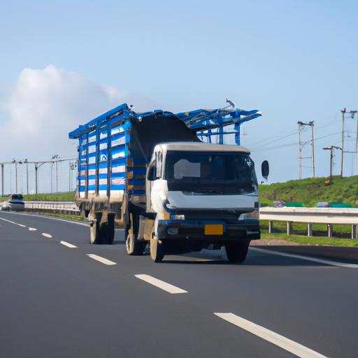 Xe tải Nhà Xe Liên Hưng vận chuyển hàng hóa trên cao tốc