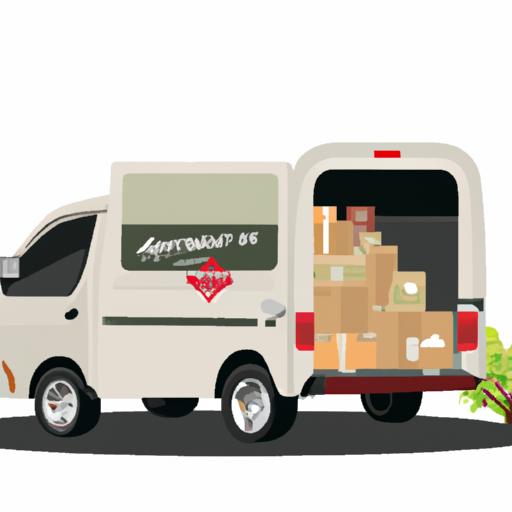 Xe tải vận chuyển hàng hóa của Nhà xe Văn Minh Hà Tĩnh đang đi giao hàng cho khách hàng